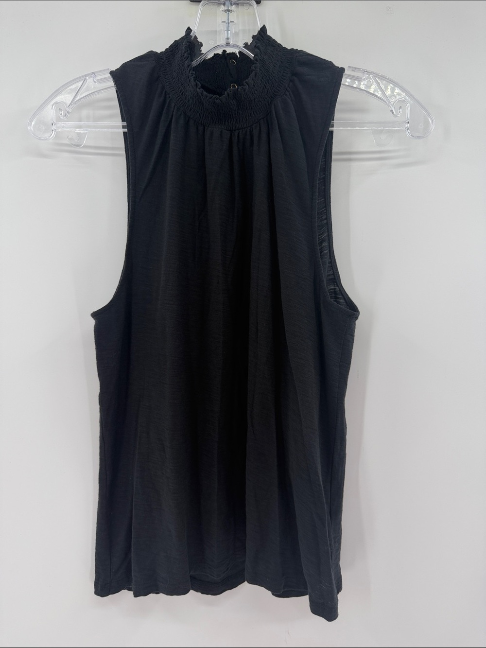 Nation LTD Women's High Neck Sleeveless Cotton Top - Black - Medium